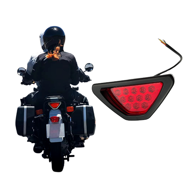 Luz De Freio Brake Light Triangular F1 Universal Moto Strobo