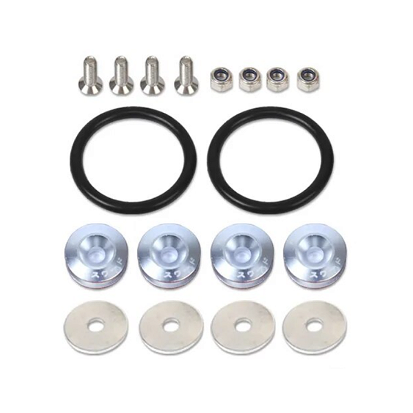 Kit Trava Para-choque Anilha Quick Release Cinza Estilo BR