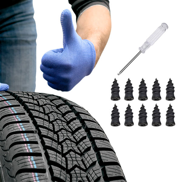 Kit Reparo Pneu Parafusos universal Moto Carro Camionete UTV
