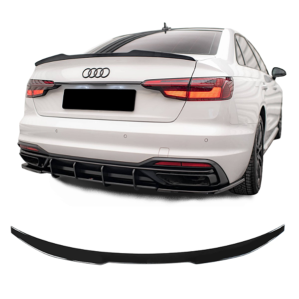 Spoiler Aerofólio Audi A4 S4 Black Piano Sedan RS S Line