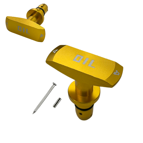 Puxador Vareta Óleo Motor Tuning Universal Amarelo Metal