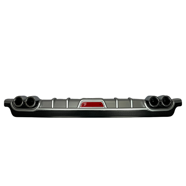 Difusor Para-Choque Traseiro Prata Universal GM VW Honda Kia