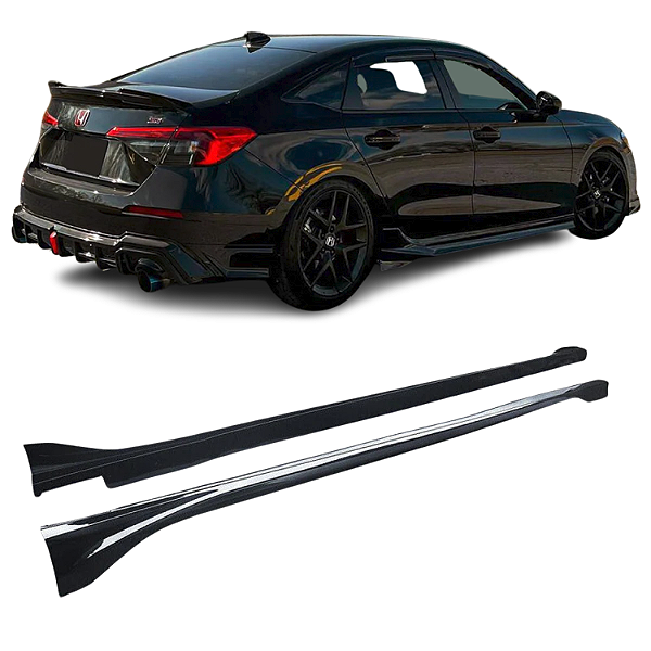 Saia Lateral Mugen Spoiler Honda Civic G11 Black Piano 2024