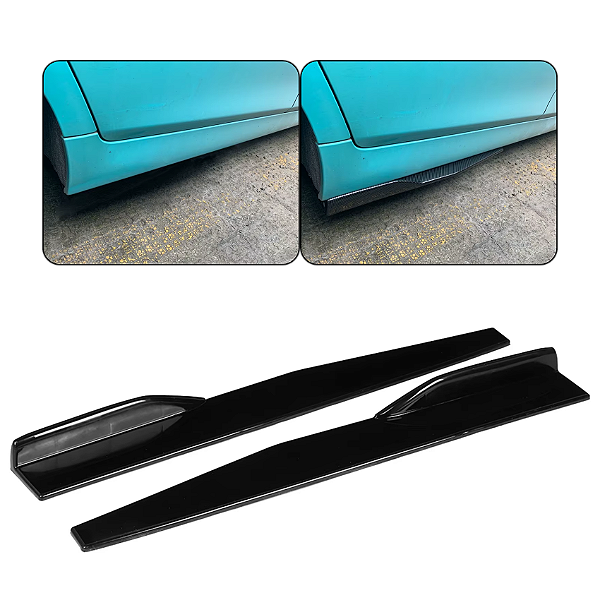 Saia Lateral Universal Spoiler Ajustável Preto Metálico Golf
