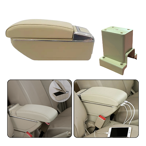 Apoio de Braço USB Porta Objeto Universal Adaptável BEGE