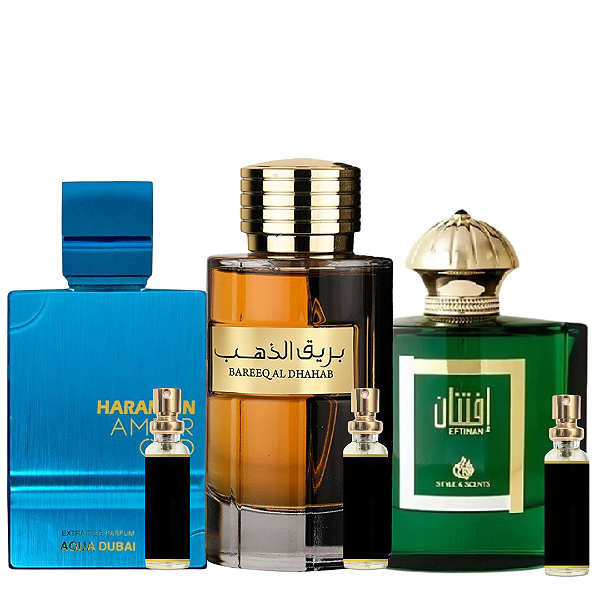 Combo Mais Vendidos Masculinos - Aqua + Bareeq + Eftinan