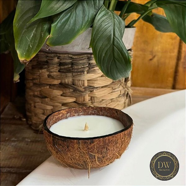 VELA AROMÁTICA  COM CERA  COCO -