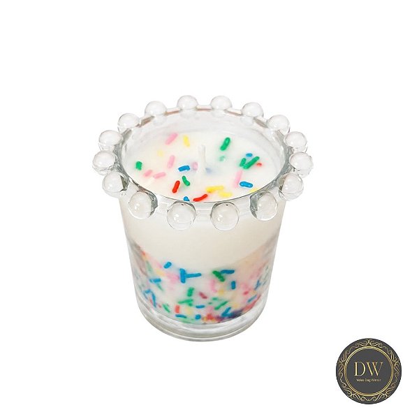 VELA AROMÁTICA DE FESTA COM CERA COCO - 70 G