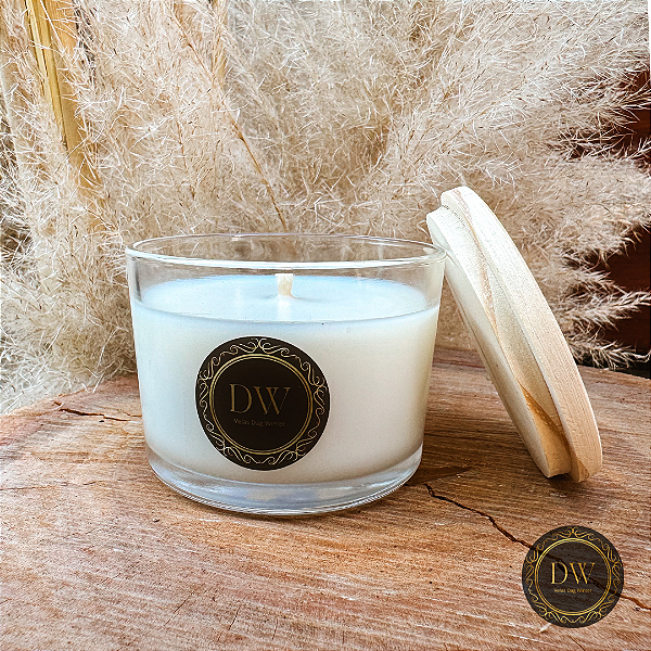 VELA  AROMÁTICA  COM CERA  COCO -  100 GRAMAS