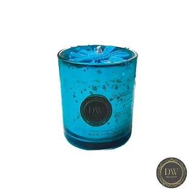 VELA AROMÁTICA  COM CERA COCO COM MARGARIDA -  170 GRAMAS