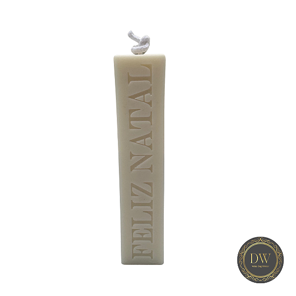 VELA AROMÁTICA E DECORATIVA PALAVRAS NATAL -  90 GRAMAS