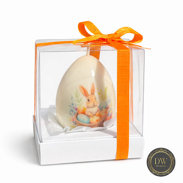 VELA OVO PÁSCOA COM EFEITO PORCELANA - 140 GRAMAS