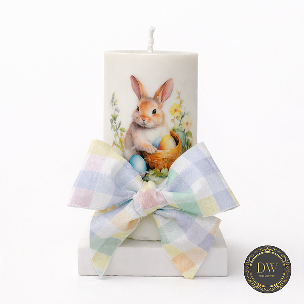 VELA DE PÁSCOA AROMÁTICA  FEITA COM CERA COCO VEGETAL - 270 GRAMAS