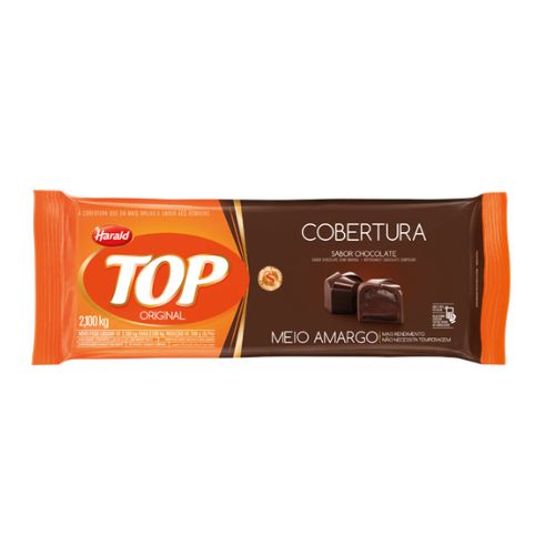 Chocolate Cobertura Fracionada Meio Amargo Harald 2,1kg
