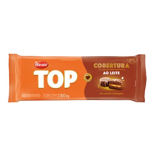 Chocolate Cobertura Fracionada Ao Leite Harald 2,1kg