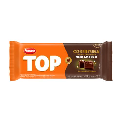 Chocolate Cobertura Fracionada Meio Amargo Harald 1,010kg