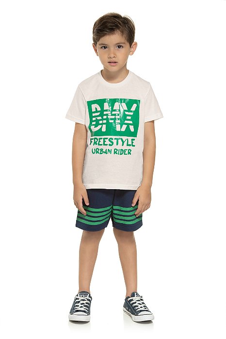 Conjunto Infantil Masculino Camiseta e Bermuda TileeSul