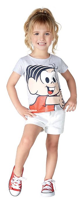 Blusa Infantil Meia Malha Monica By Gus