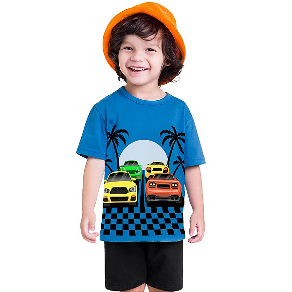 Conjunto Infantil Masculino Camiseta + Bermuda Kyly