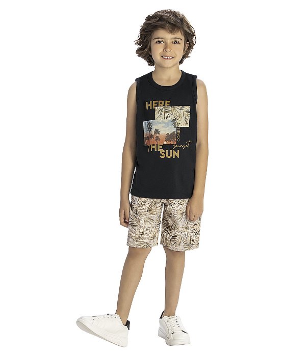 CONJUNTO REGATA E BERMUDA MENINO REIREX