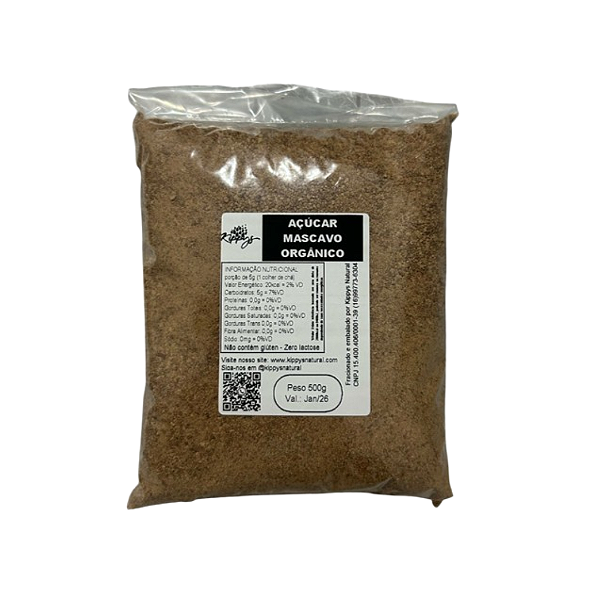 Açúcar mascavo - 500g – Natural e Rico em Nutrientes | Kippys Natural