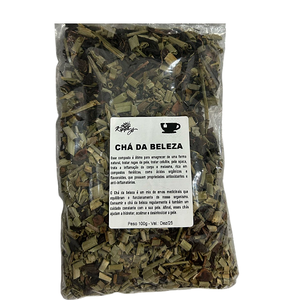 Chá da beleza - mix de ervas - 100g - Cuide de Sua Pele, Cabelos e Bem-Estar