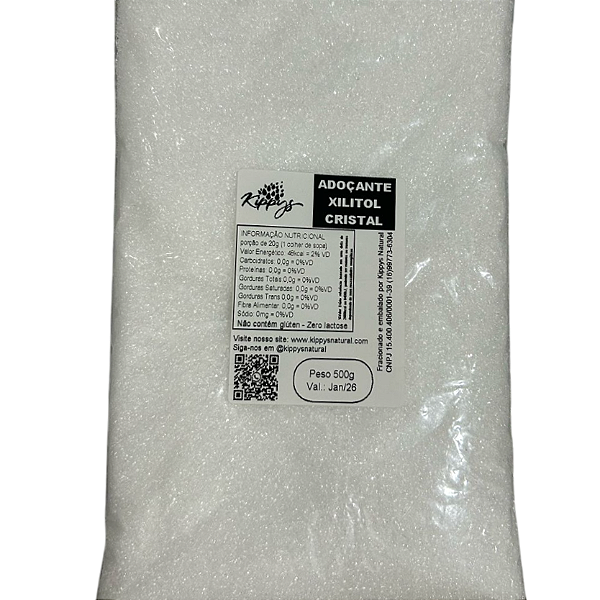 Adoçante xilitol - 500g - Adoçante Natural e Saudável Substituto do Açúcar sem Calorias | Kippys Natural