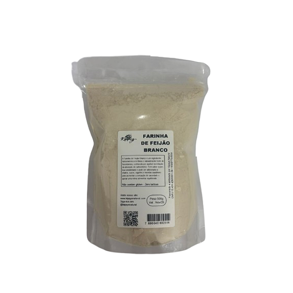 Farinha de feijão branco - 500g - Kippys Natural