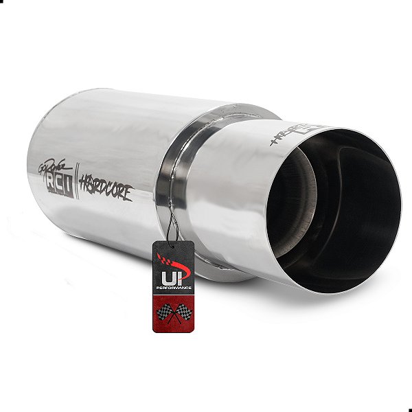 Abafador Final Aco Inox - Corpo 6" - Ponteira 5" - Saída 3" 2,5"