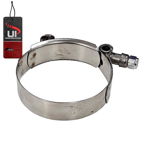 Abraçadeira 100% Inox tipo T / Tucho / T-Clamp para mangotes de 2-1/4" polegadas (D.I 62-70mm)