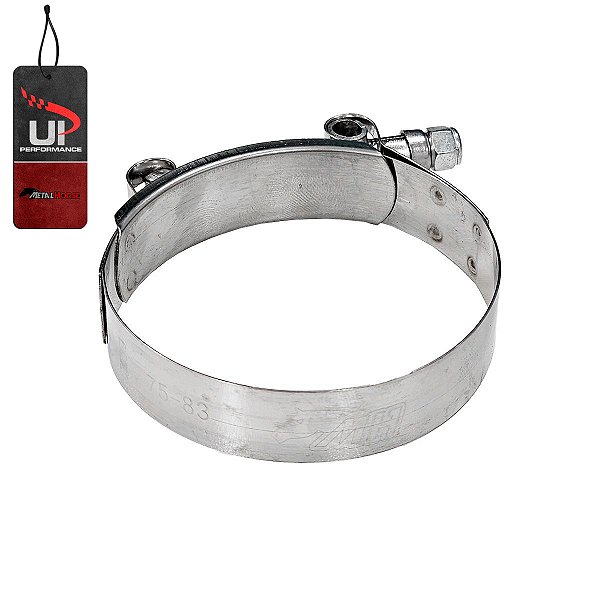 Abraçadeira 100% Inox tipo T / Tucho / T-Clamp para mangotes de 2-3/4" polegadas (D.I 75-83mm)