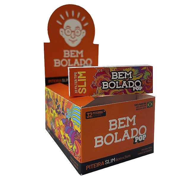 Piteira Papel Bem Bolado Branca Slim Enrolar Bolar Caixa Pequena