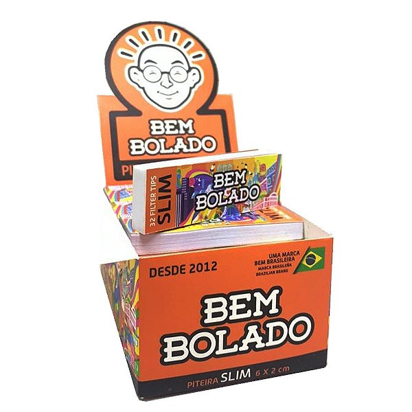 Piteira Papel Bem Bolado Branca Slim Enrolar Bolar Caixa Pequena