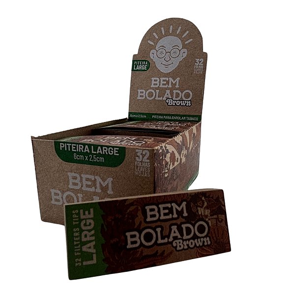 Piteira Papel Bem Bolado Folha Brown Marrom Large