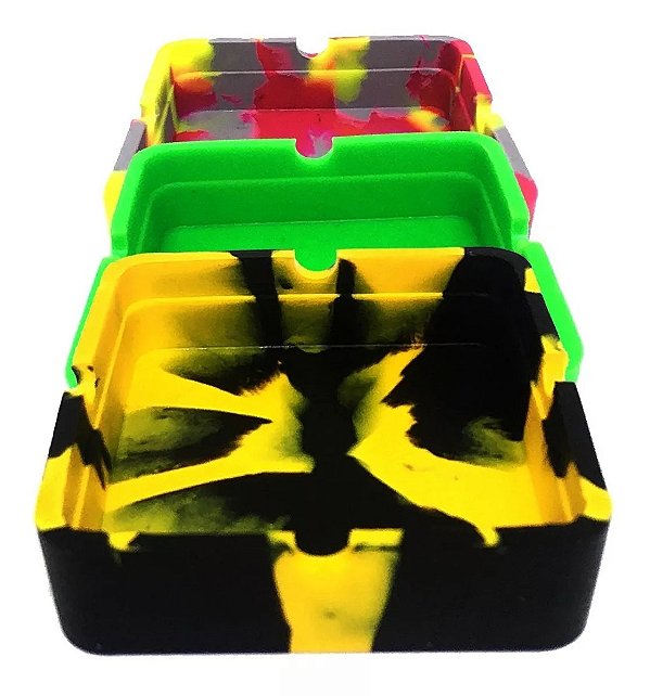 Cinzeiro Silicone Cinzas Resistente Ao Calor Quadrado