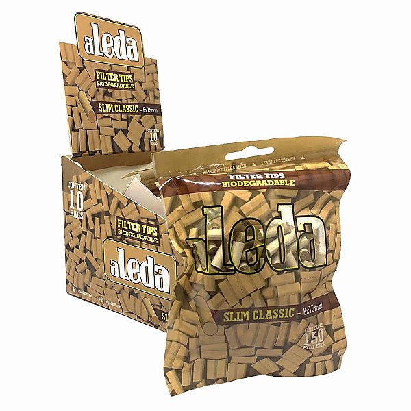Caixa De Filtro Aleda Bio Biodegradável Marrom 10 Bag Com 150 Filtros