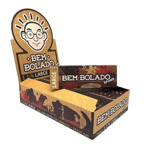 Caixa Seda Bem Bolado Brown 1/4 Pequena Marrom Large Com 25 Livretos