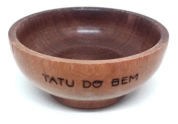 Cuia Madeira Bowl Pote Tatu Do Bem Cumbuca Resistente