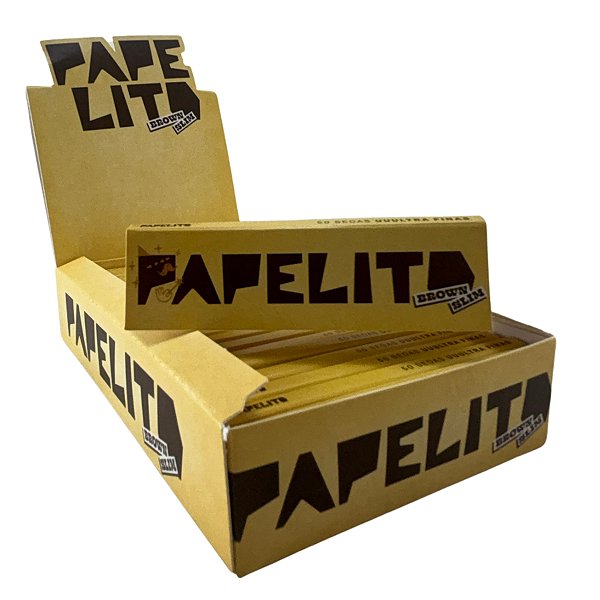 Caixa De Seda Papelito Mini Brown Slim 25 Livretos Pequena 1 1/4