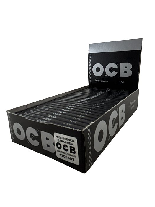 Caixa De Seda Ocb Preta Premium 1 1/4 Pequena Mini