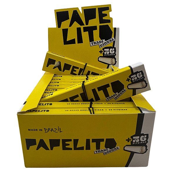 Caixa Seda Papelito Tradicional Com Piteira De Papel Grande