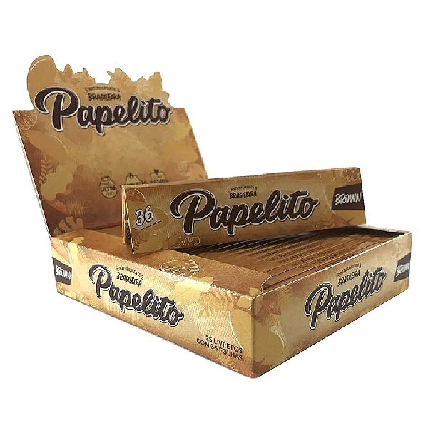 Caixa Seda Papelito Brown King Size 25 Livretos