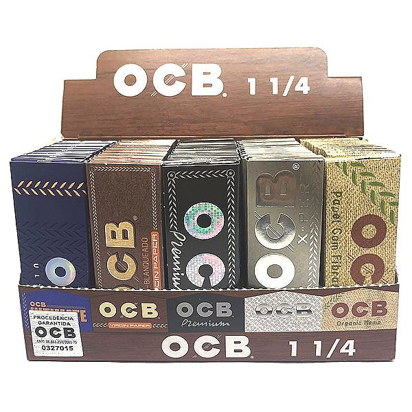 Caixa Seda Ocb Mix Pequena 1 1/4 5 Modelos Com Selo
