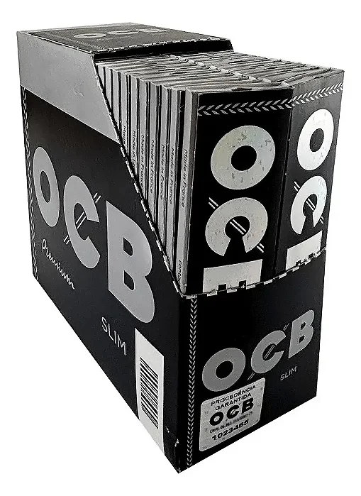 Caixa Seda Ocb Preta Premium Original King Size C/50 Livretos