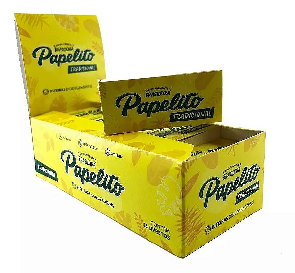 Caixa Piteira Papel Papelito Tradicional Folha Branca