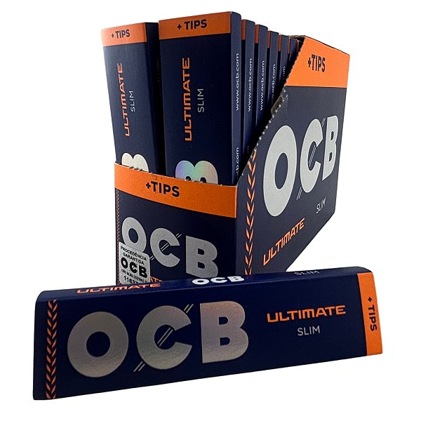 Caixa De Seda Ocb King Size Ultimate Slim + Piteira Papel