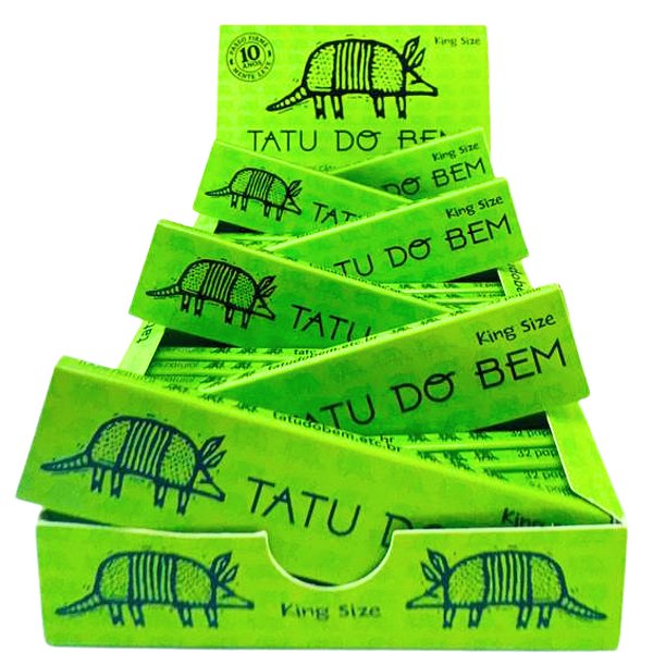 Seda Tatu Do Bem Verde King Size C/ 25 Livretos Folha Branca
