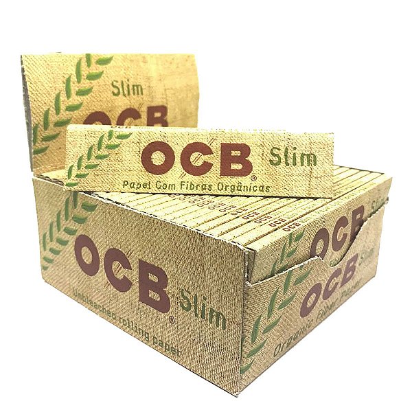 Caixa De Seda Ocb Organica Original Grande King Size C/ 50 Livretos