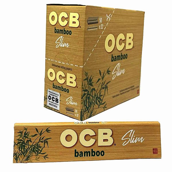 Caixa De Seda Ocb Bamboo Grande King Size Slim 50 Livretos