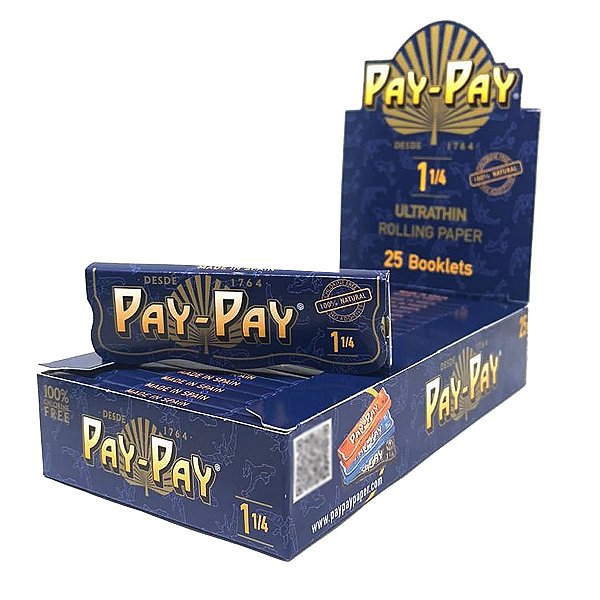 Caixa Seda Pay Pay Azul 1/4 Pequena Ultrathin Original Fina